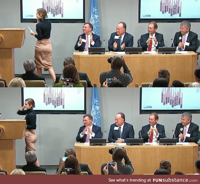 Every guy checking out Emma Watson‘s butt at a UN meeting