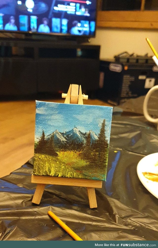 My First Attempt at art Since School... Thanks Bob Ross