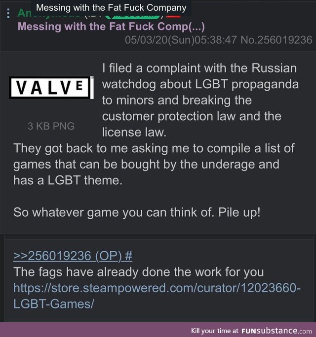 Anon wants Valve shut down in Russia