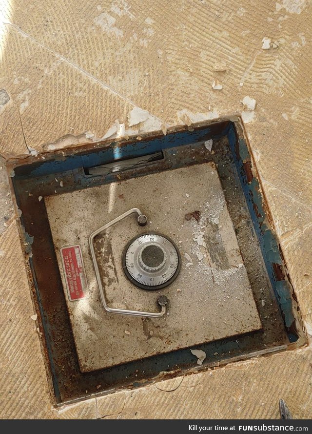 Found a floor safe while renovating. Trying to open it now