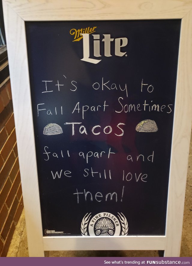 This inspiration outside my local bar