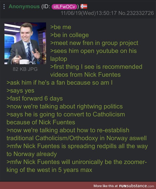Anon finds the zoomer king
