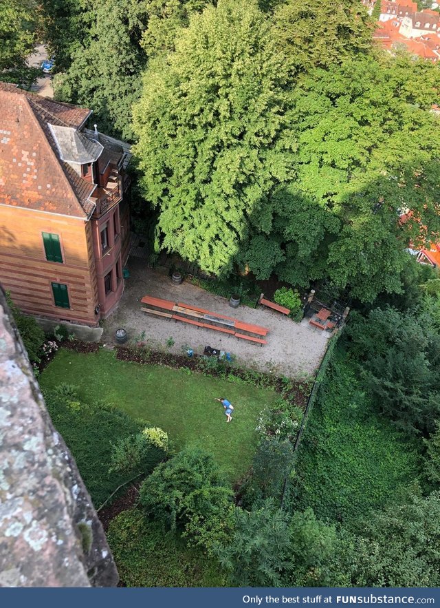 My parents are in Heidelberg, Germany visiting a castle which is next to a fraternity