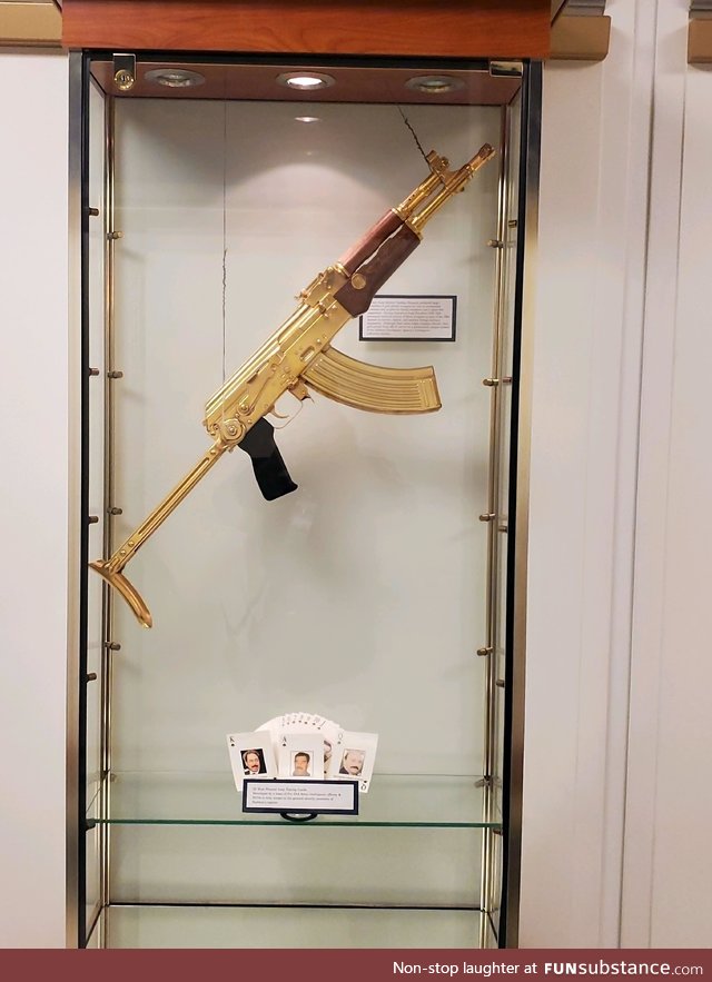 Saddam Hussein's gold AK47, allegedly