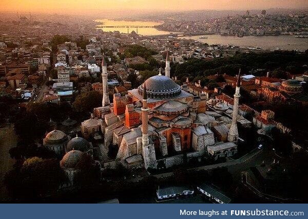 Good morning from Hagia Sophia Istanbul Turkey photo credit goes to my drone camera