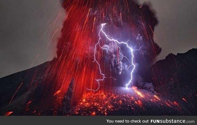 Volcanic lightning aka "dirty thunderstorms"