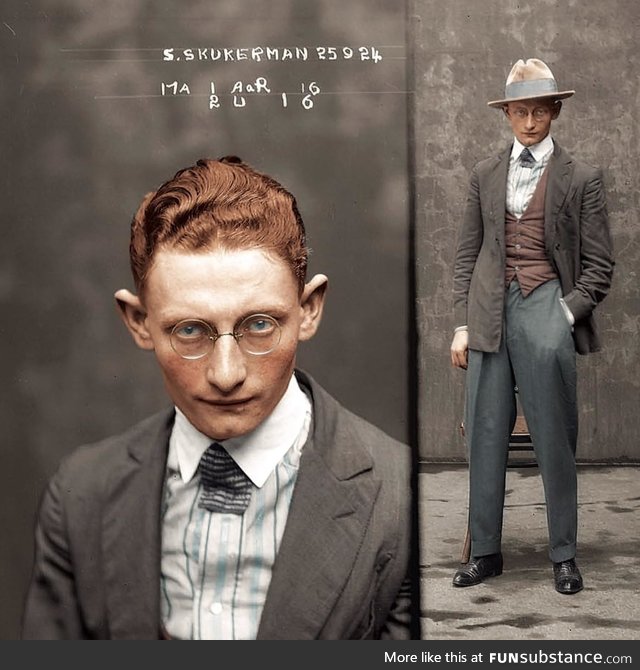 Australian mugshots were awesome in early 20th century (Sydney Skukerman arrested for