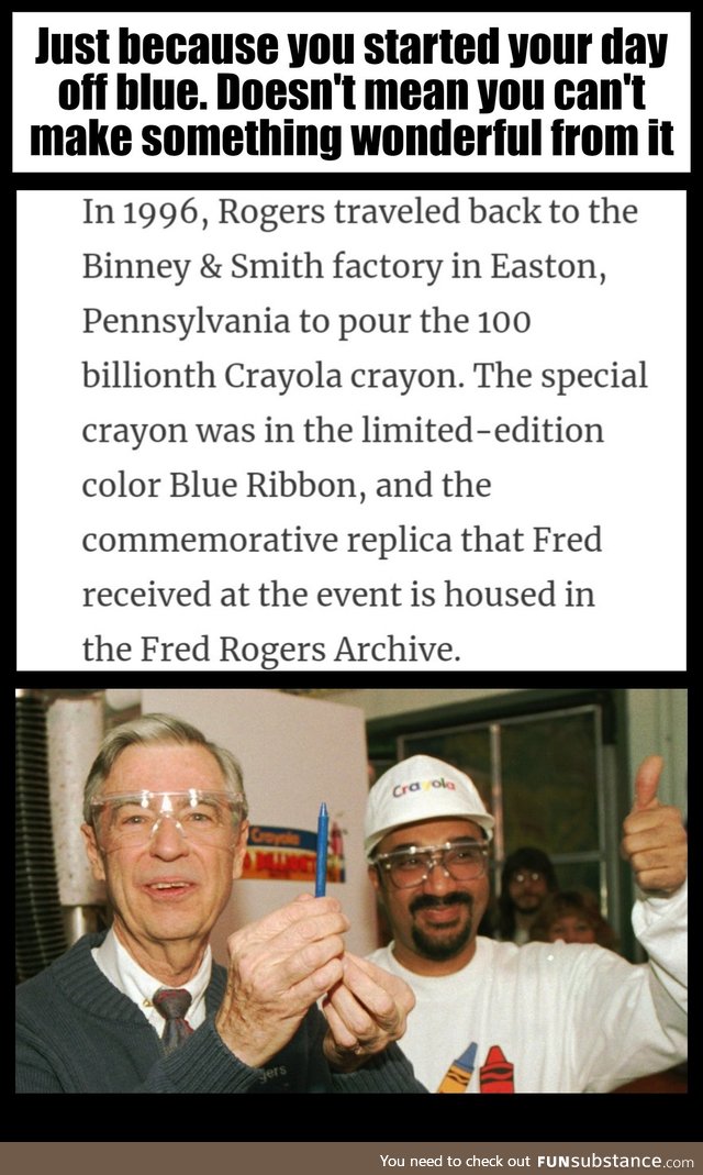 Mister Rogers deserves the blue ribbon