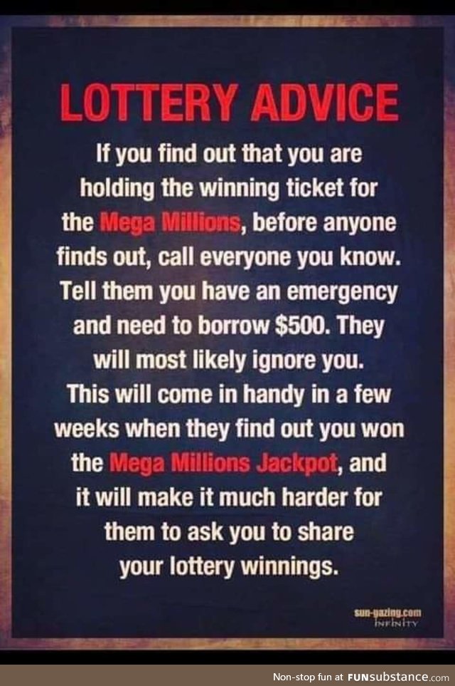 Lottery advice