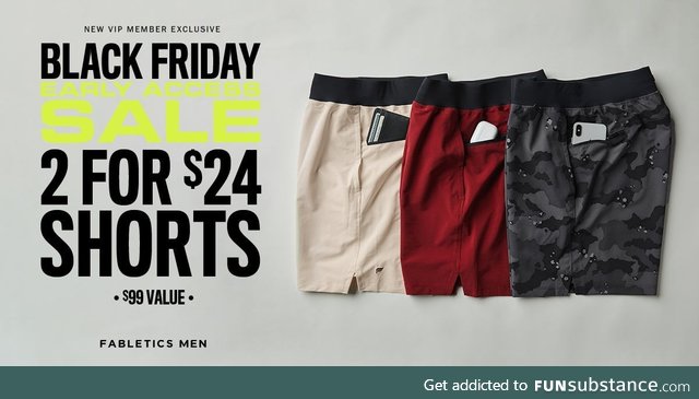 From working out to hanging out, Fabletics has you covered. Get 2 pairs of men’s shorts