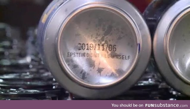 Brewery prints "Epstein didn't kill himself" on the bottom of beer cans