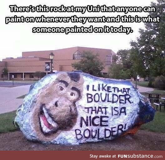 It is not a rock, it's a boulder