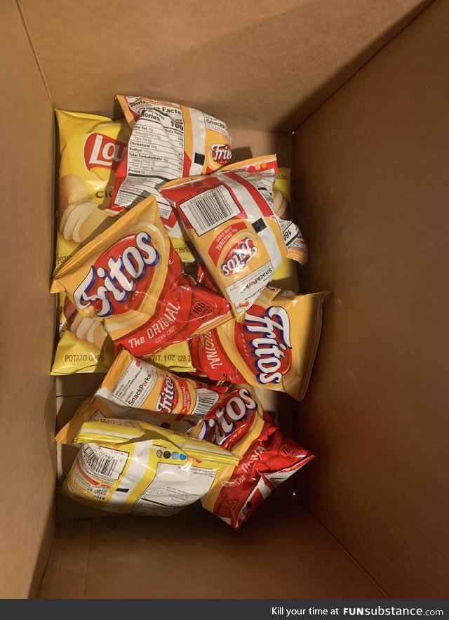 This is what the bottom of every box of assorted chips looks like