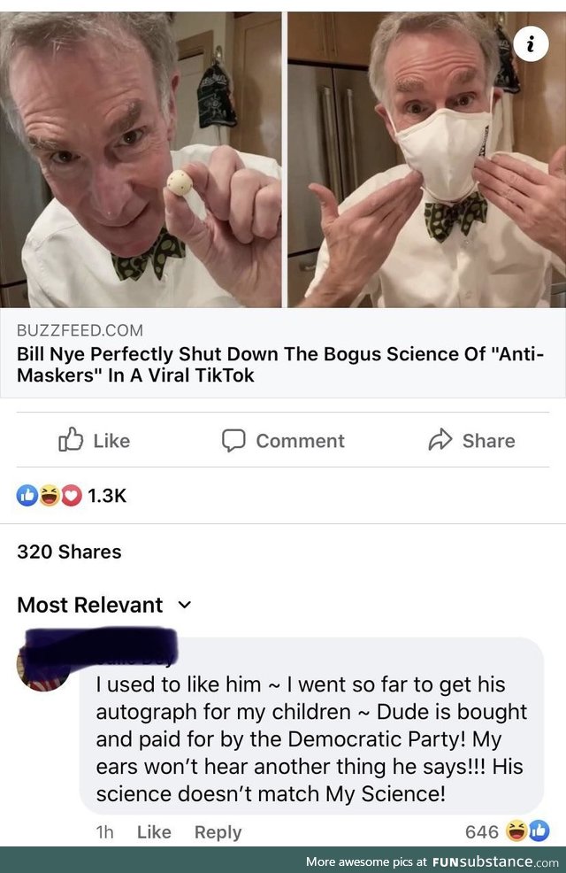 His science doesn't match My science!