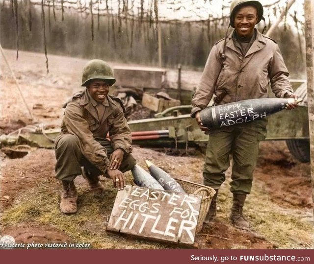 World War II picture in color