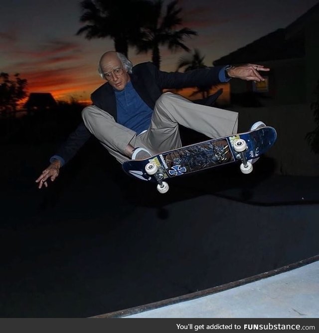 Tony Hawk dressed up as Larry David for Halloween
