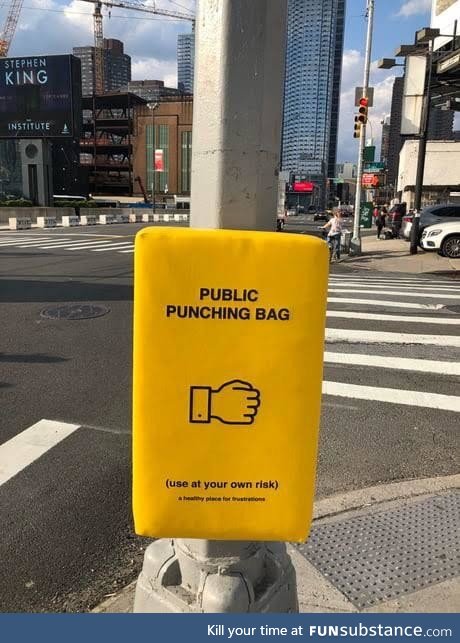 Public Punching Bag in New York City