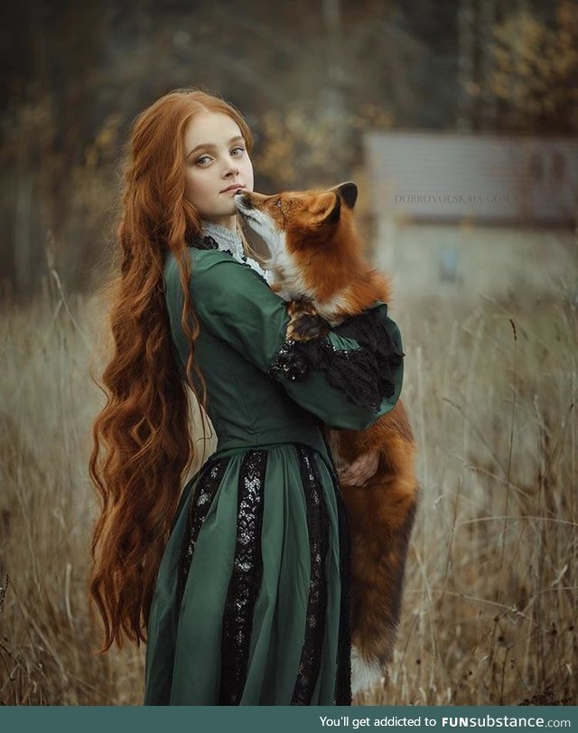 A girl and her fox