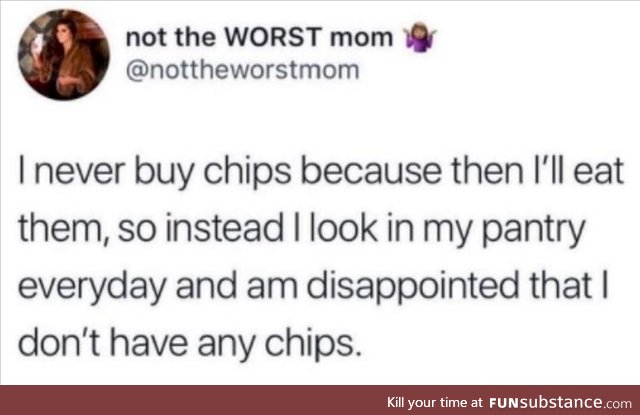 Never buying chips: a tragedy in two acts