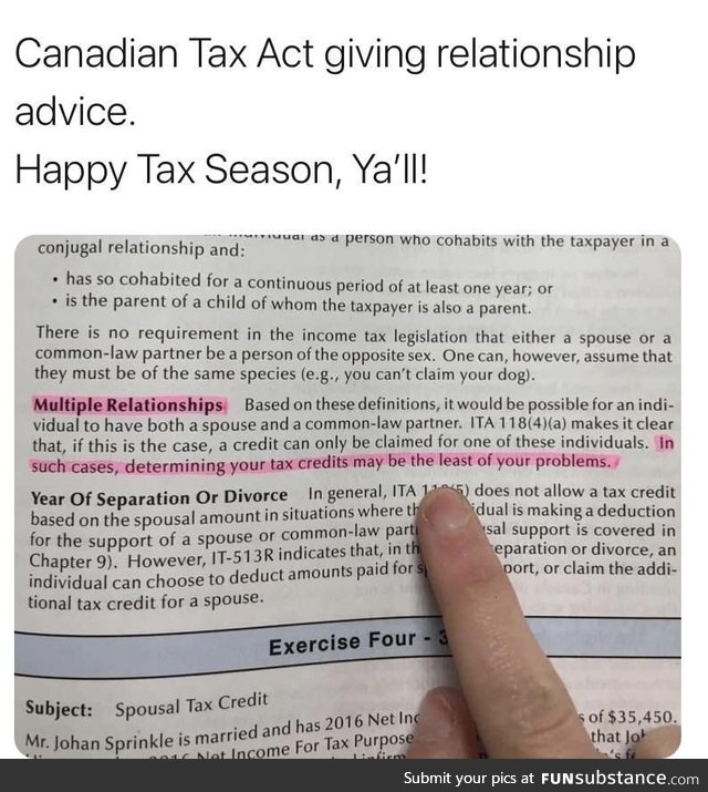 Not sure if this goes here...Canada Revenue Agency 2020 Tax Manual