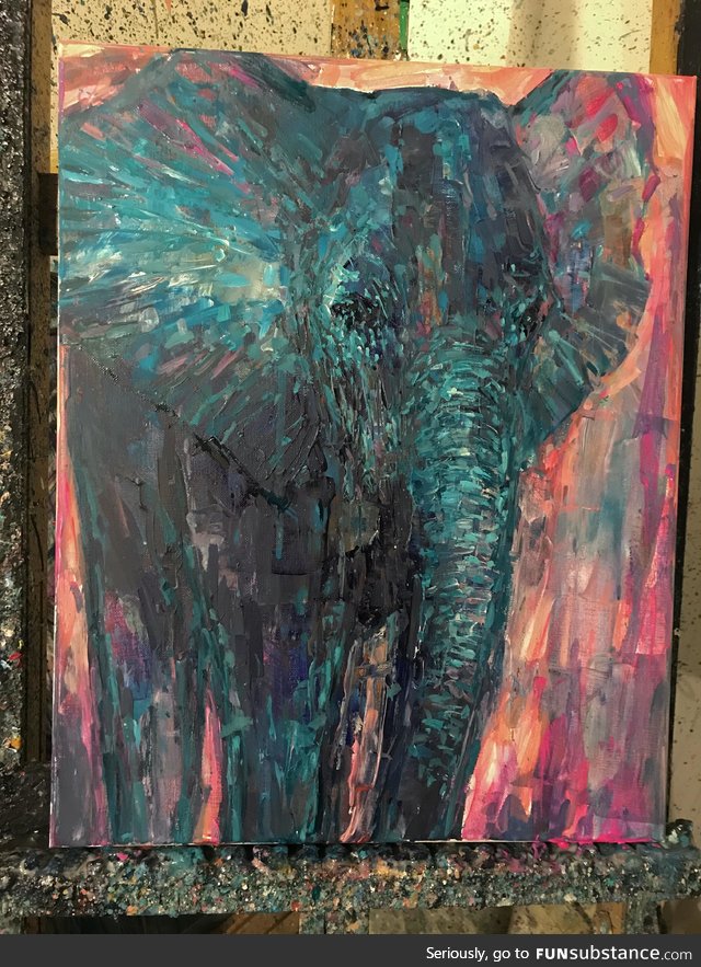 Elephant painting I’m working on