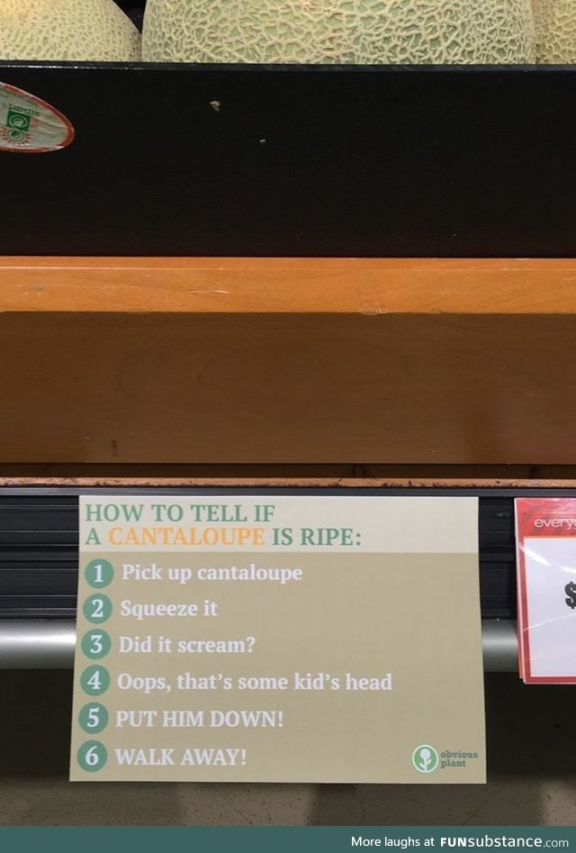 How to tell if a cantaloupe is ripe