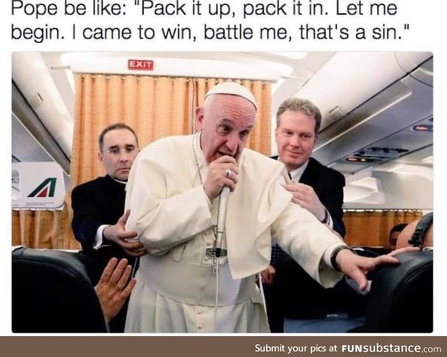Pope droppin' rhymes