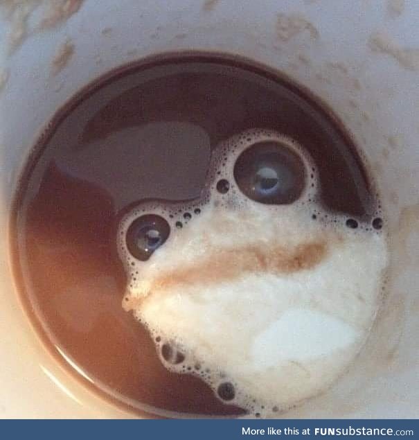 Frothy frog coffee