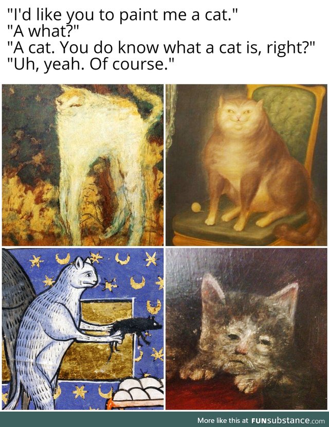 Medieval artists never saw gato IRL