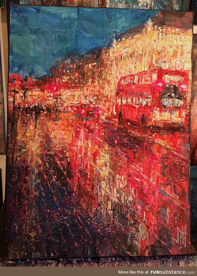 Painting I did of a London double decker
