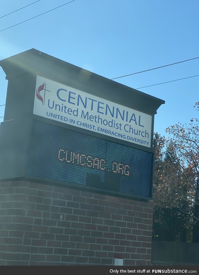 A church in Sacramento has an... Interesting website name