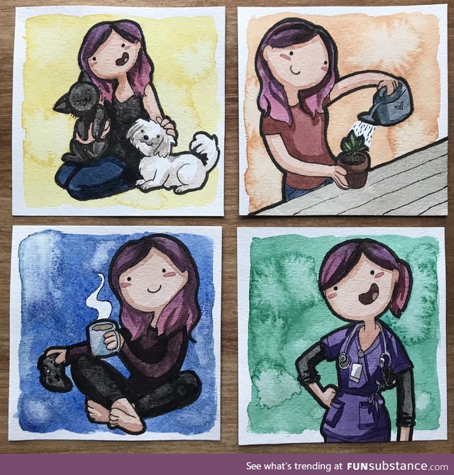 Just some tiny portraits I painted :)
