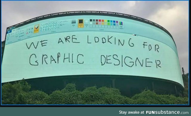 This comedian looking for a graphic designer
