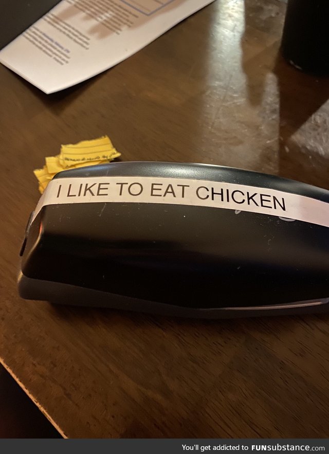 Kid discovered the label maker