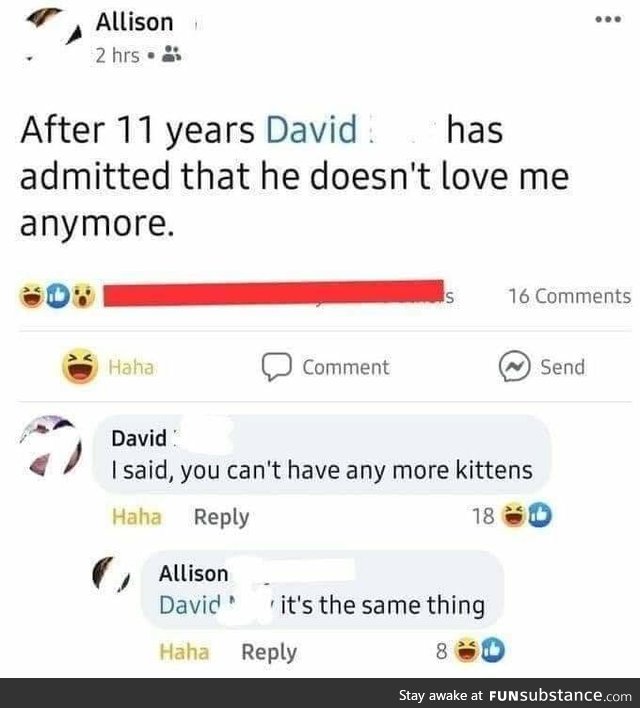 That's cold, David.