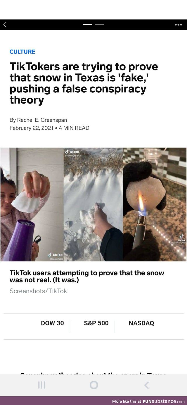 Snow is fake!