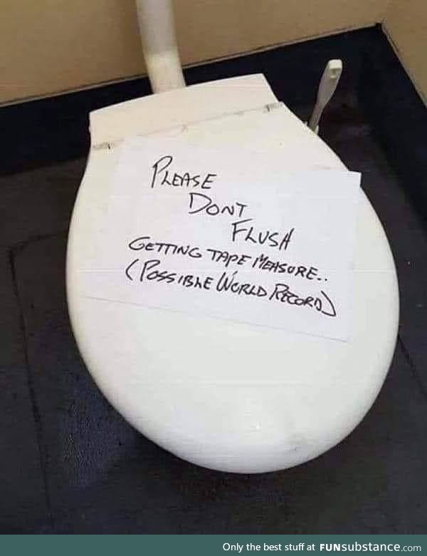 Please don't flush