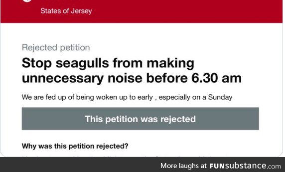 Can't imagine why this petition was rejected!