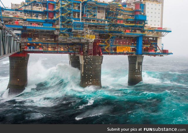 Sleipner A is an oil production and processing offshore platform in North Sea, Norway
