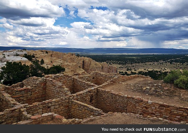 The ruins of Atsinna Pueblo in current day New Mexico. Occupied roughly from 1275 to 1400