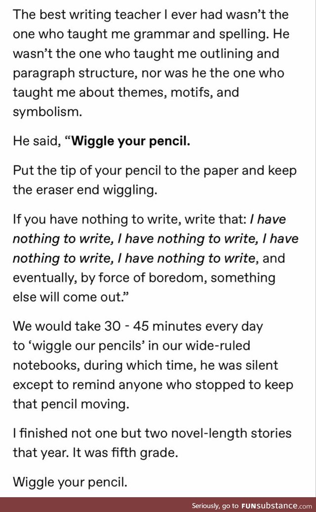 Wiggle your pencil