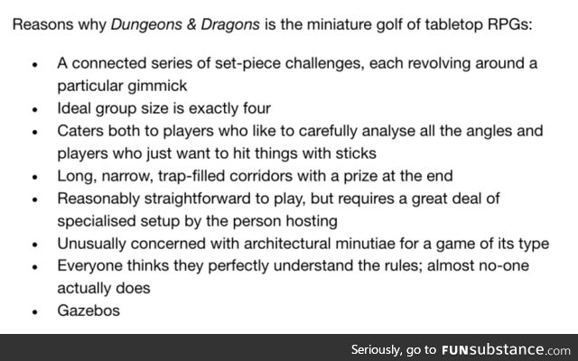 I'd need to play DnD to draw any more comparisons. Comments?