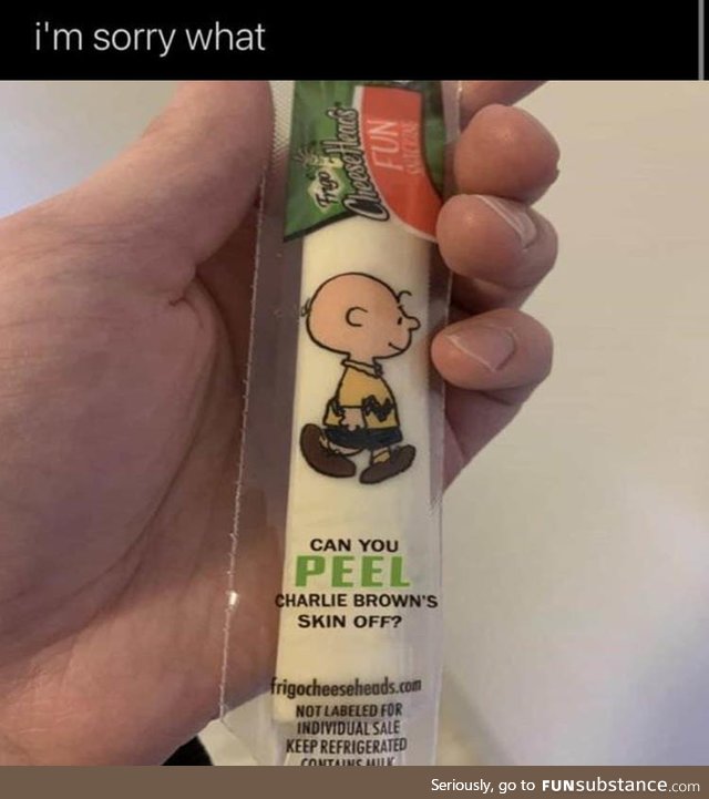 Can you peel Charlie Brown's skin off?