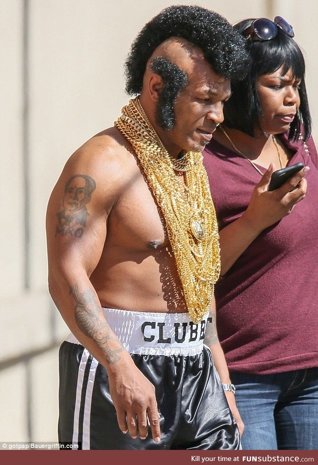 Mike Tyson Dressed Up as Mr T
