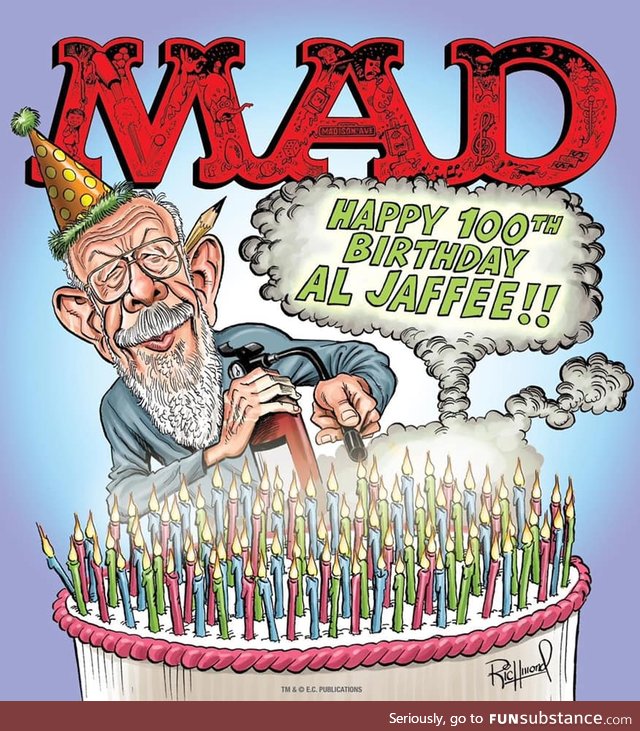 Cartoonist AL Jaffee turns a hundred today!