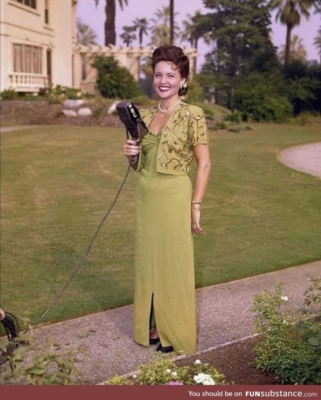 Betty White, 1940. She's, currently 98 years young. What's cookin good lookin?