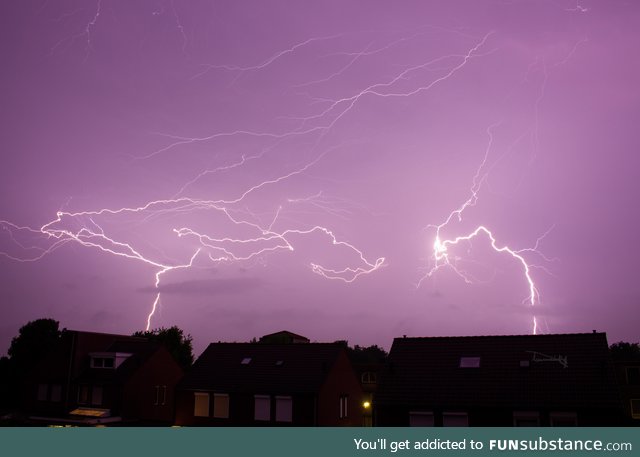 Managed to capture an amazing shot of the lightning last night