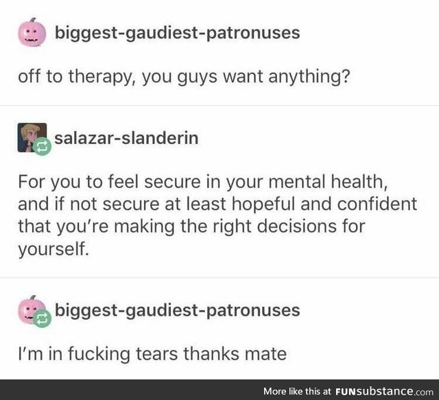 Off to therapy, brb