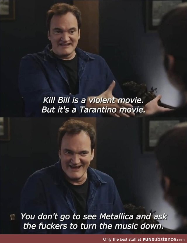 Quentin Tarantino spittin