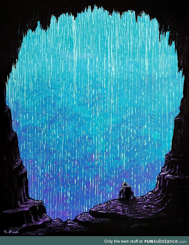 An acrylic painting of mine called "The Rain Will Pass"